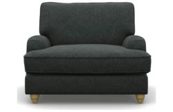 Heart of House Adeline Tweed Fabric Chair - Charcoal